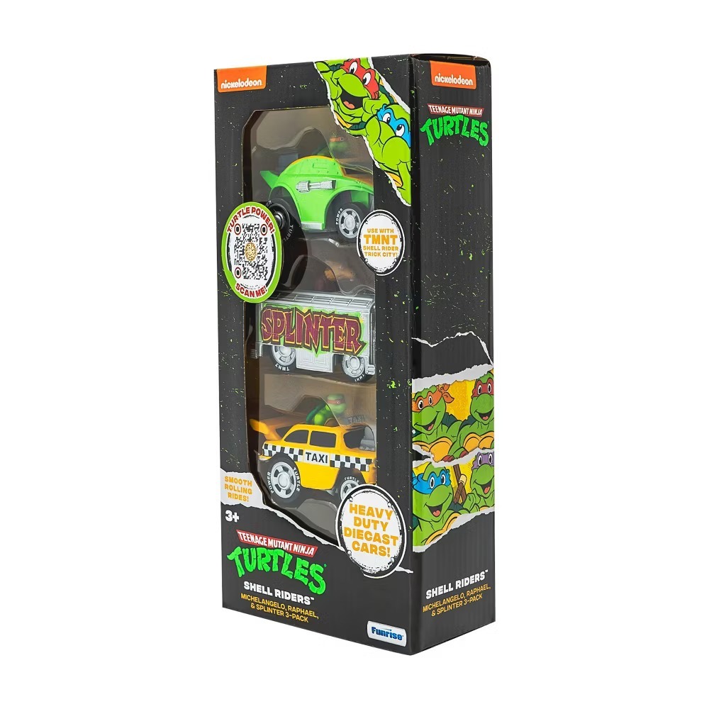 Teenage Mutant Ninja Turtles Diecast Cars Michelangelo, Raphael & Splinter NEW - Picture 3 of 10
